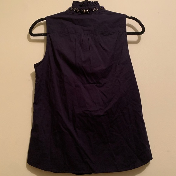 J. Crew Sleevelesss Jeweled Blouse | 2 - Picture 7 of 8